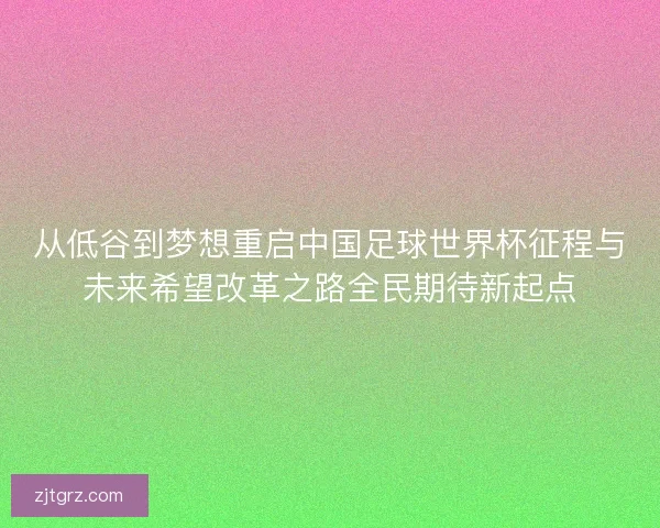 从低谷到梦想重启中国足球世界杯征程与未来希望改革之路全民期待新起点